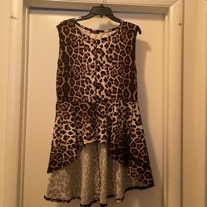 Leopard peplum top 2x EUC